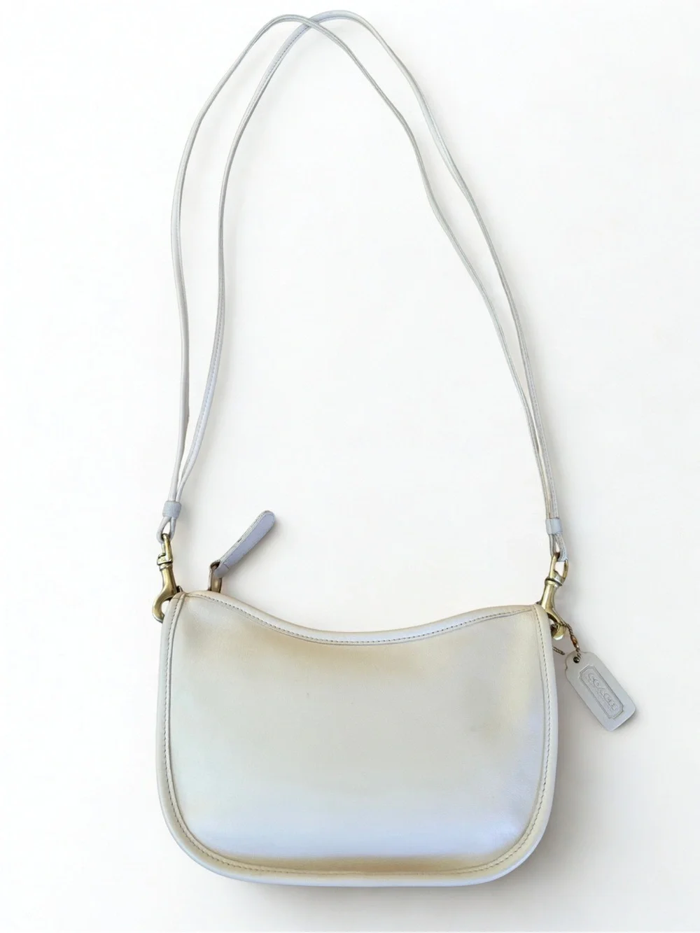 VINTAGE Coach Style 1863 | Bone White Leather | Excellent Condition